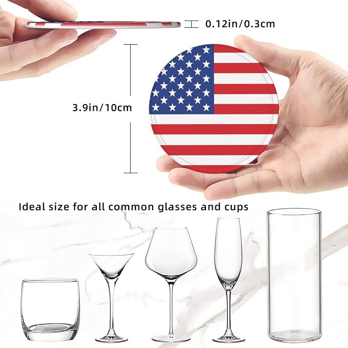 American Flag Coasters for Drinks - Image 3