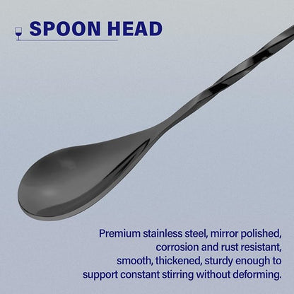 Bar Spoon Cocktail Mixing Stirrers, 12” - Image 3