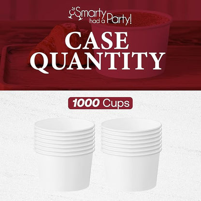 Smarty Had A Party 1000 Squat Paper Soup Cups 12 oz Disposable Paper Soup Cups for Hot Food and Takeout Container Use