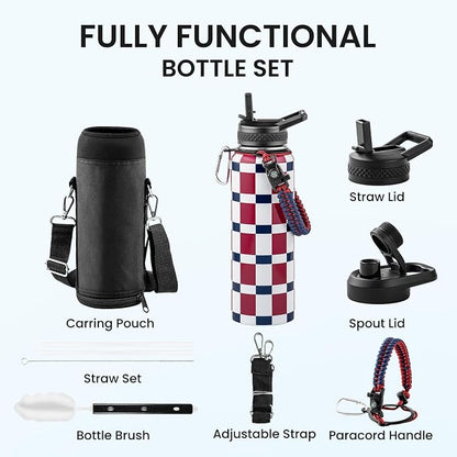 RAYMYLO Insulated Water Bottle 40 oz, Triple Wall Vacuum Stainless Steel | - Image 8