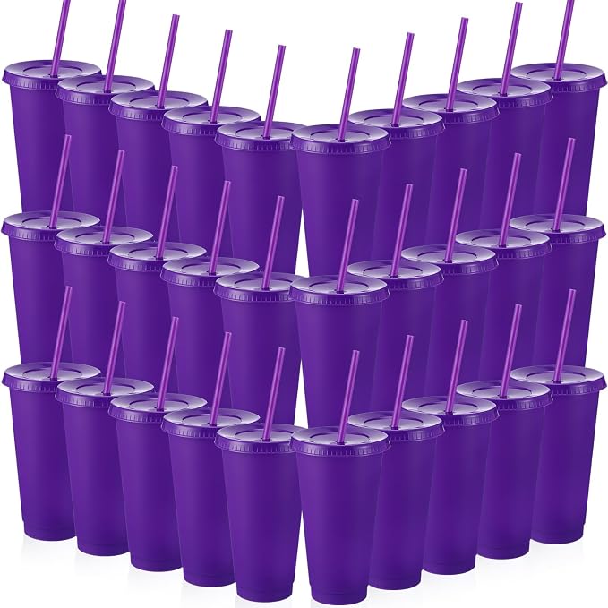 Honeydak 60 Pack Tumbler with Straw and Lid Bulk Cups by Honeydak