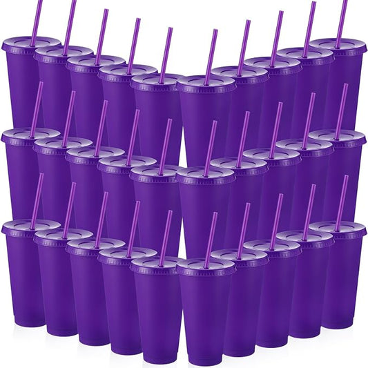 Honeydak 60 Pack Tumbler with Straw and Lid Bulk Cups by Honeydak