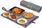 Garvee 3rd Gen Upgraded Food Warming Mat, AB Dual Zone Independent Heating, 24" x15" Electric Warming Tray with 6 Temp Levels & 1-3H Timer, Portable Food Warmer for Parties Buffet, Easy to Clean, Grey