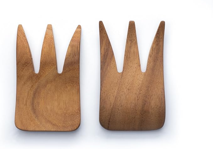 Ironwood Gourmet Kodiak, 1.5 x 3.75 x 6 inches, Bear Claw Salad Server Set by Ironwood