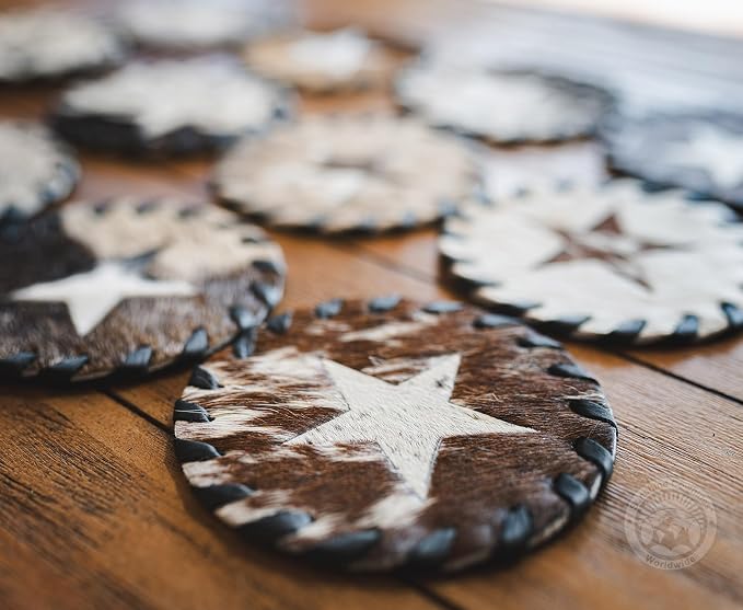 Natural Cowhide Coaster - Image 2