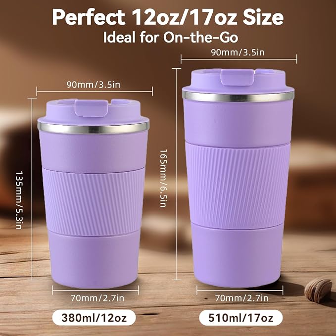 17OZ Travel Coffee Mug Insulated Coffee Cup - Image 2