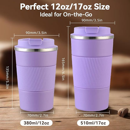 17OZ Travel Coffee Mug Insulated Coffee Cup - Image 2