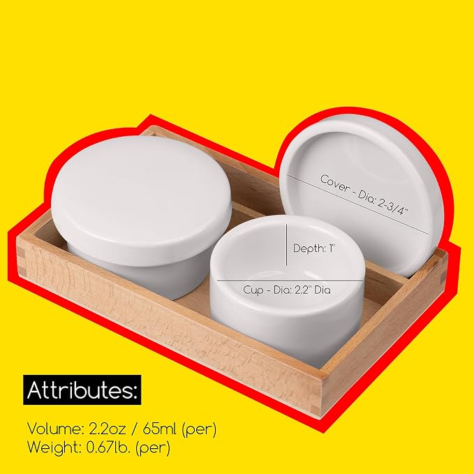 MEEDEN 2 Pack Porcelain Palette Cup, Ceramic Palette - Image 2