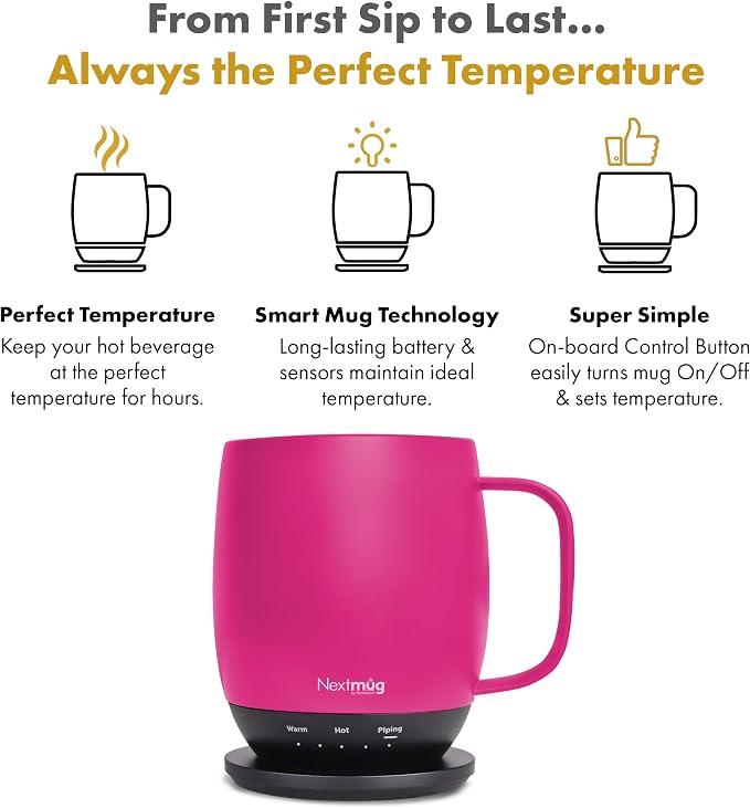 Nextmug - Temperature-Controlled, Self-Heating Coffee Mug | – No App, - Image 2
