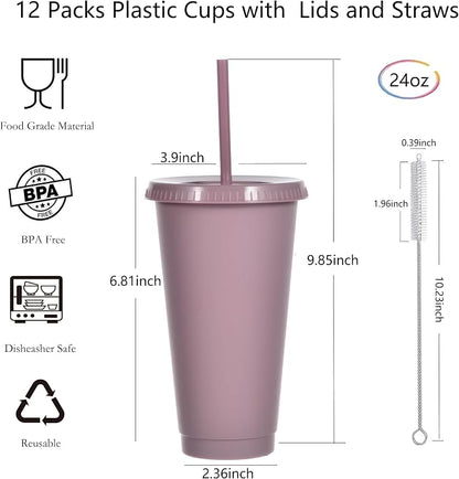 24 oz Reusable Plastic Cups, Custom Cups - Image 2