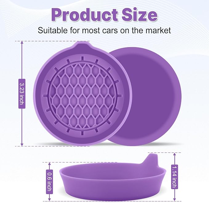 Car Cup Holder Coaster, Silicone Cup Holder Insert, Universal Non-Slip Cup - Image 5