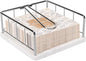 Livabber Flat Napkin Holder, Metal Kitchen Napkin Storage with Weighted Tension Arm Rustic Tissue Paper Dispenser for Countertop, Table Kitchen, Dining Room (With Marble Base, Chrome)