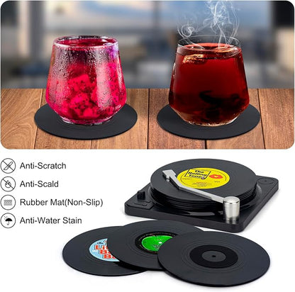 Retro Vinyl Record Coasters - Image 5