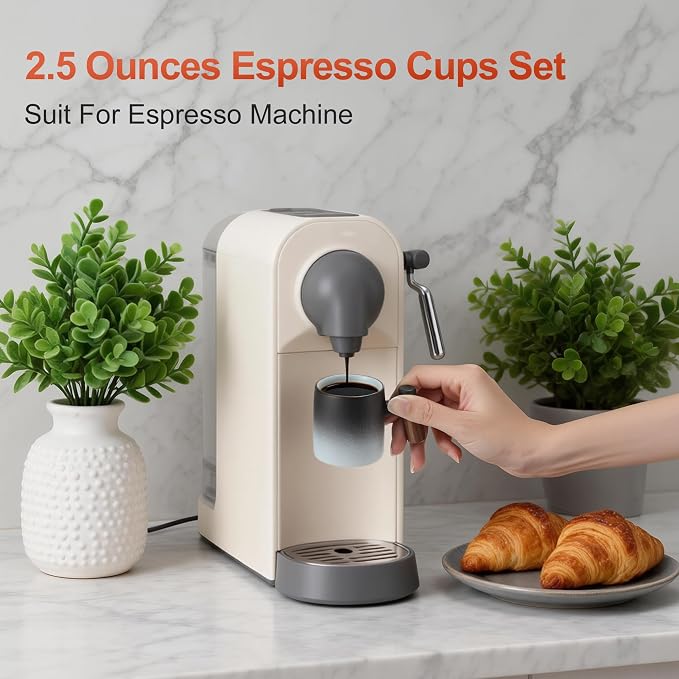 2.5oz Ceramic Espresso Cups, Demitasse Cups - Image 4