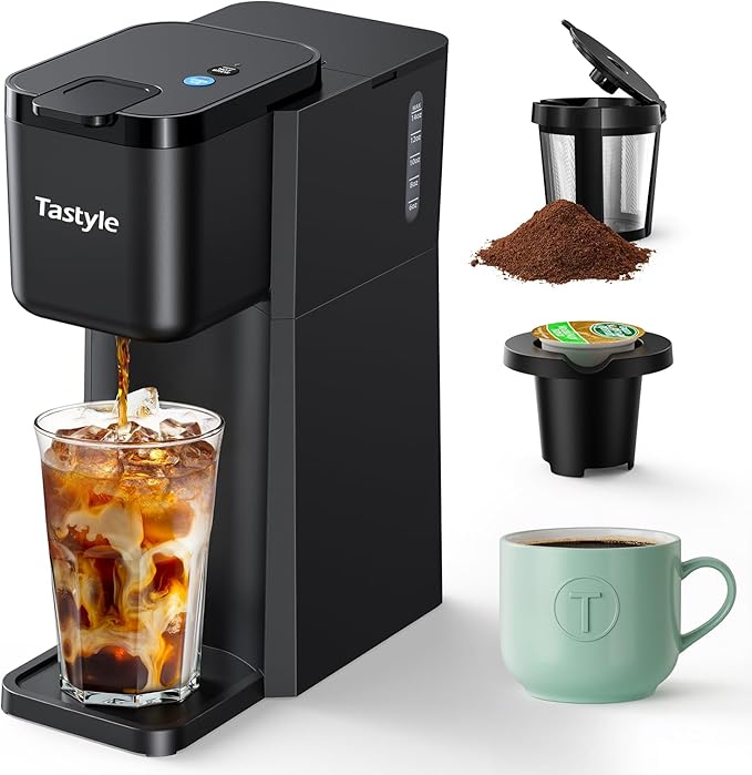 Tastyle Mini Single Serve Hot and Iced Coffee Maker by Tastyle