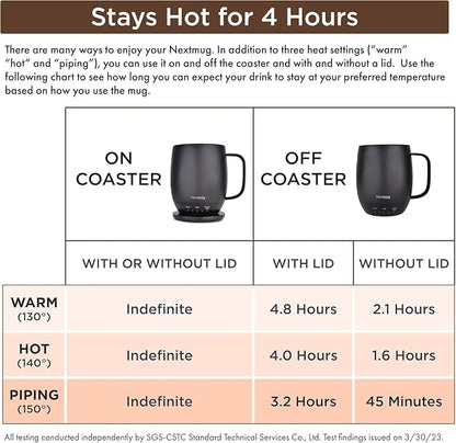 Nextmug - Temperature-Controlled, Self-Heating Coffee Mug | – No App, - Image 6