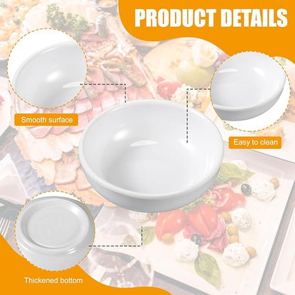 12 Pcs Dip Bowls Set 1.7oz Sauce Soy Dishes Bowls Small for Dipping Tomato Sauce, Soy, BBQ and Other Party Supplies(White)