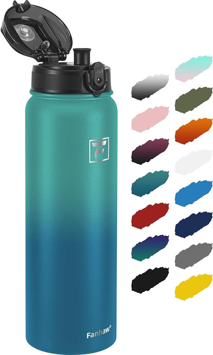 Fanhaw 40 oz Insulated Stainless Steel Water Bottle by FANHAW