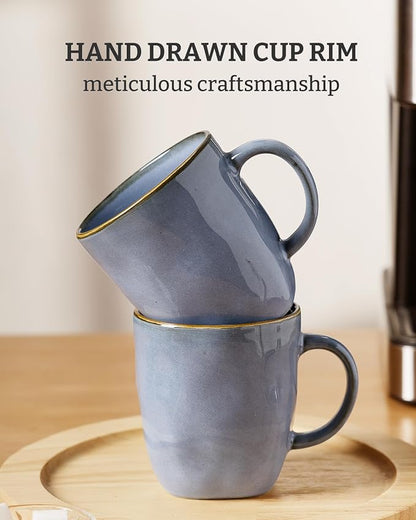 famiware Coffee Mugs Set of 8, Ocean Square 13oz Coffee Cup Set - Image 5