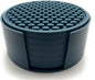 Happitasa 4.25 Inch Bar Mat Style Silicone Beverage Coasters, Set of 6 with Holder (Smoky Blue)