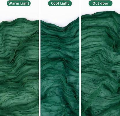 Cheesecloth Table Runner, 120 Inch 10 FT, Emerald Green | 1 Pack, 35x120 Inches - Image 5