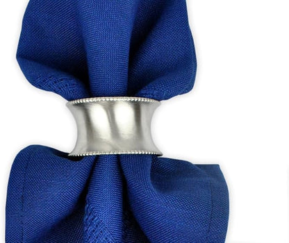 DII Decorative Assorted Silver Napkin Ring Set, One Size, Beaded Silver - Image 2