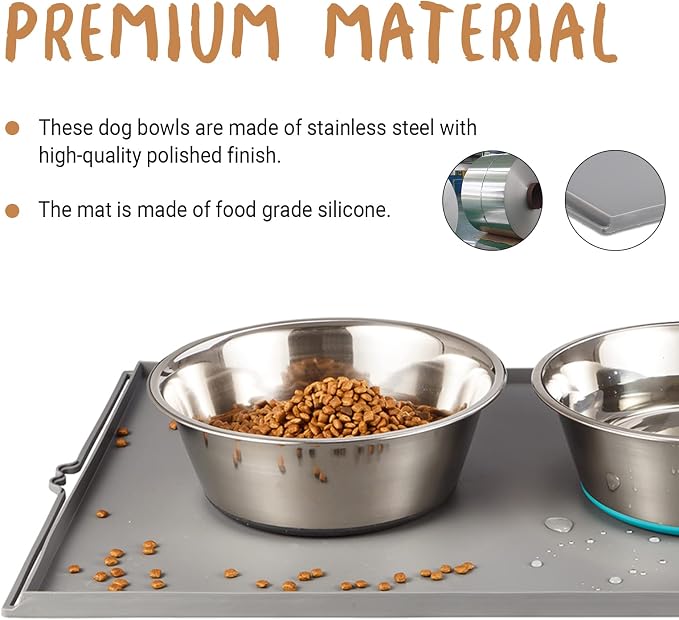 Deep Stainless Steel Anti-Slip Dog Bowls - Image 2