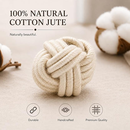 Artisan Handcrafted Cotton Napkin Rings Set of 50, Rustic Farmhouse Coastal - Image 2