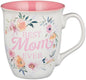 Christian Art Gifts White and Pink Floral Ceramic Coffee Mug – 14 oz. Lead & by ChristianArtGifts