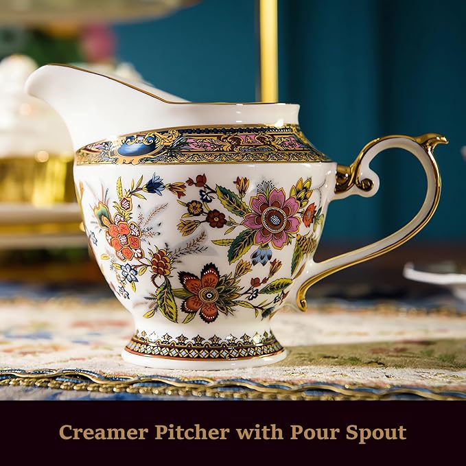 ACMLIFE Tea Set for Adults, Bone China Tea Set - Image 5