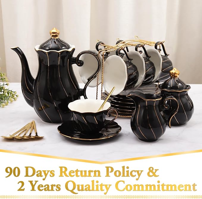 DUJUST 22 pcs Porcelain Tea Set - Image 6