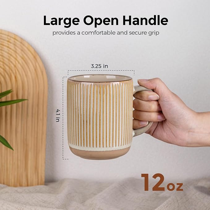 GBhome Coffee Mugs Set of 4, 12 oz Coffee Cups - Image 2