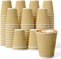 80 Count 12 oz Coffee Cups, Insulated Ripple Wall Paper Hot Cups, Leak-Proof by DailyPack