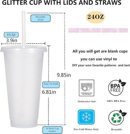 Suertestarry Tumbler with Straw and Lid, Water Bottle Iced Coffee Travel Mug Cup - Image 2