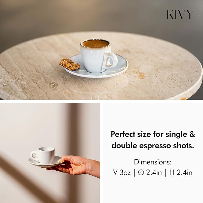 KIVY Stoneware Espresso Cups, 4-Piece Set - Image 3