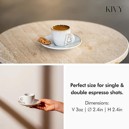 KIVY Stoneware Espresso Cups, 4-Piece Set - Image 3