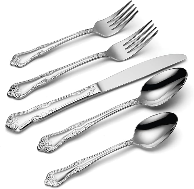 Oneida Azalea 45-Piece 18/0 Stainless Steel Silverware Set - Image 3
