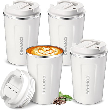 Sieral 4 Pcs 13 oz Travel Coffee Mug Insulated Reusable Coffee Cups by Sieral