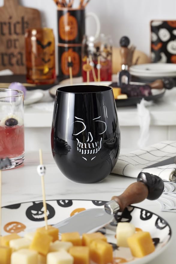 Oneida Barware, Vintro Halloween Stemless Wine Glasses, Dishwasher Safe - Image 7