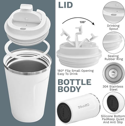 Insulated Travel Coffee Mug, Stainless Steel Coffee Cup - Image 2