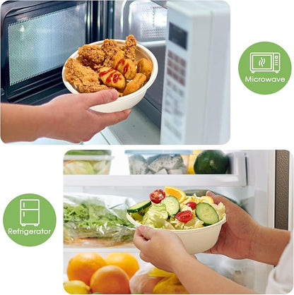20 OZ 150 Count Disposable Compostable Paper Soup Bowls - Image 3