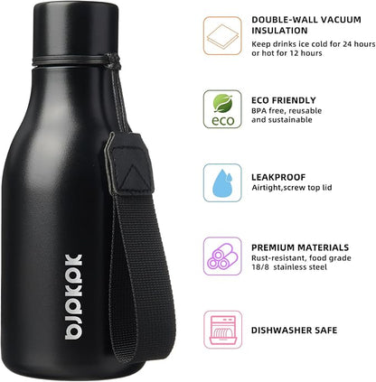 BJPKPK 12oz Insulated Water Bottle, Stainless Steel Bottle - Image 2