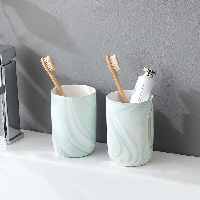 Green Marble Toothbrush Holder - Image 6