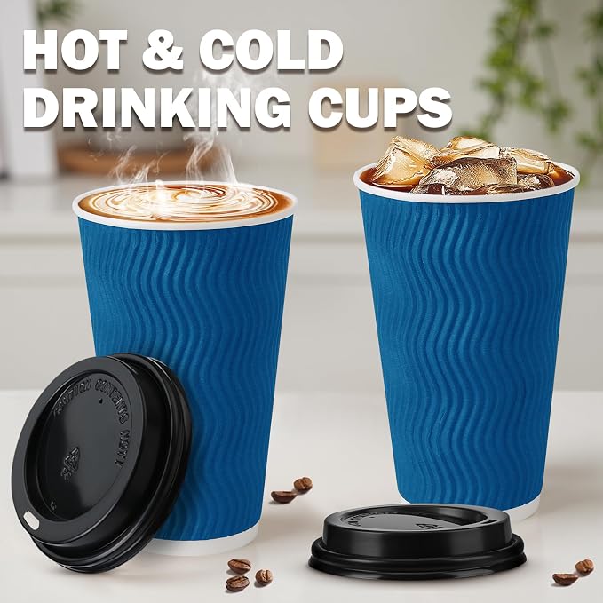 16 oz Insulated Disposable Paper Coffee Cups - Image 7