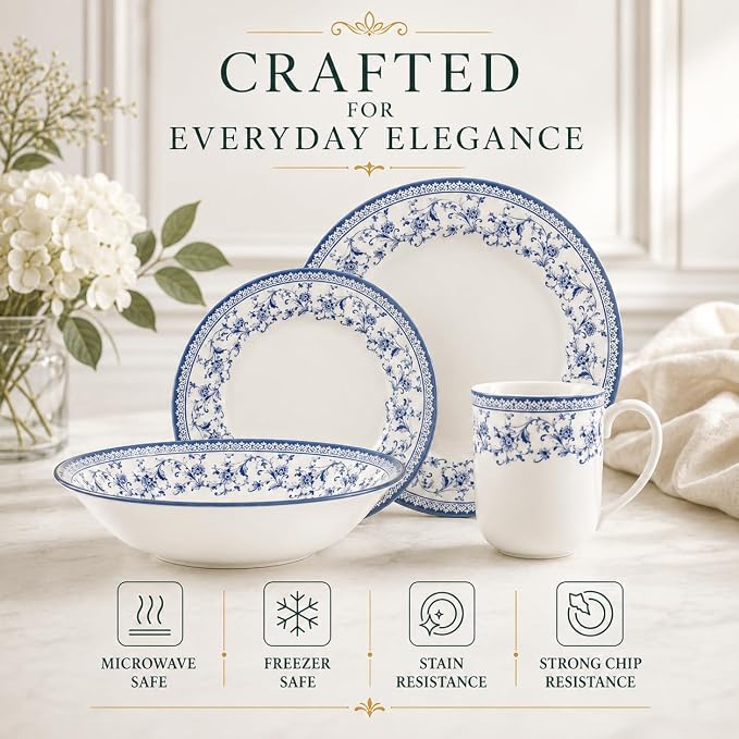 24-Piece Porcelain Dinnerware Set - Image 4