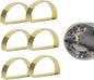 6PCS Gold Semicircle Napkin Rings, Metal Napkin Ring Holders Buckles, Modern by AUXBC