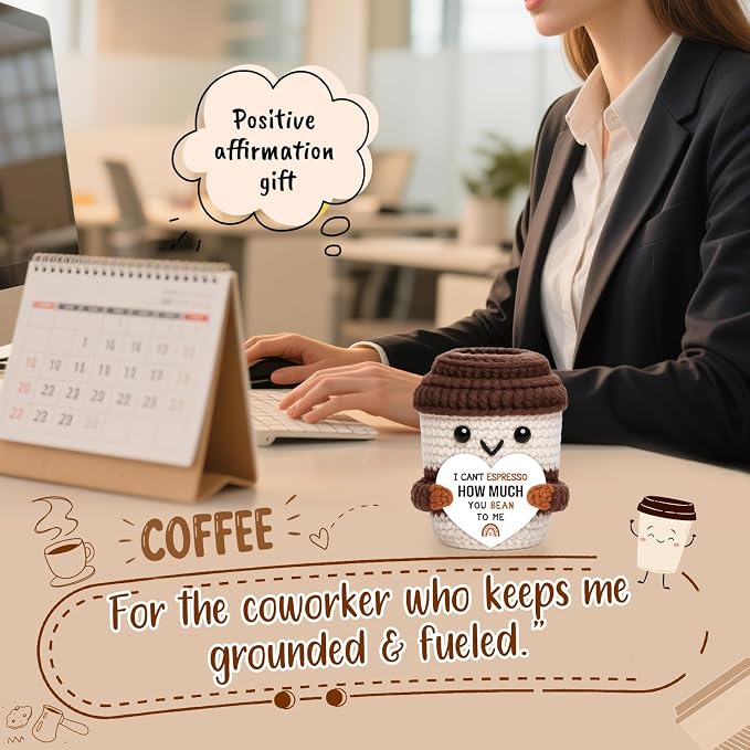 Crochet Coffee Cup Thank You Gift - Image 4