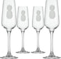 Rolf Glass Fresh Pineapple Champagne Flute | 5.75oz Toasting Glasses | Diamond-Wheel Engraved and Polished | Designed and Engraved in the USA | Lead-Free | Set of 4