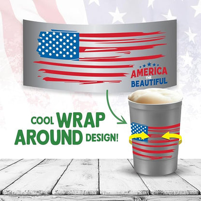 Steel Chill Cups 16 oz. Reusable Party Cups America the Beautiful, 100% - Image 3
