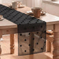Artoid Mode Black Pom Pom Tulle Table Runner, Seasonal Halloween Washable by ArtoidMode